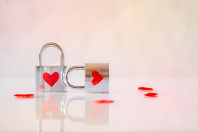 Stainless Steel Padlocks with Hearts on them